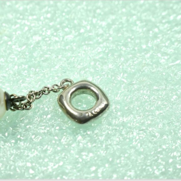 Vintage Tiffany &Co Akoya Pearls Cushion Toggle Silver Bracelet 7" Rare - Picture 7 of 10